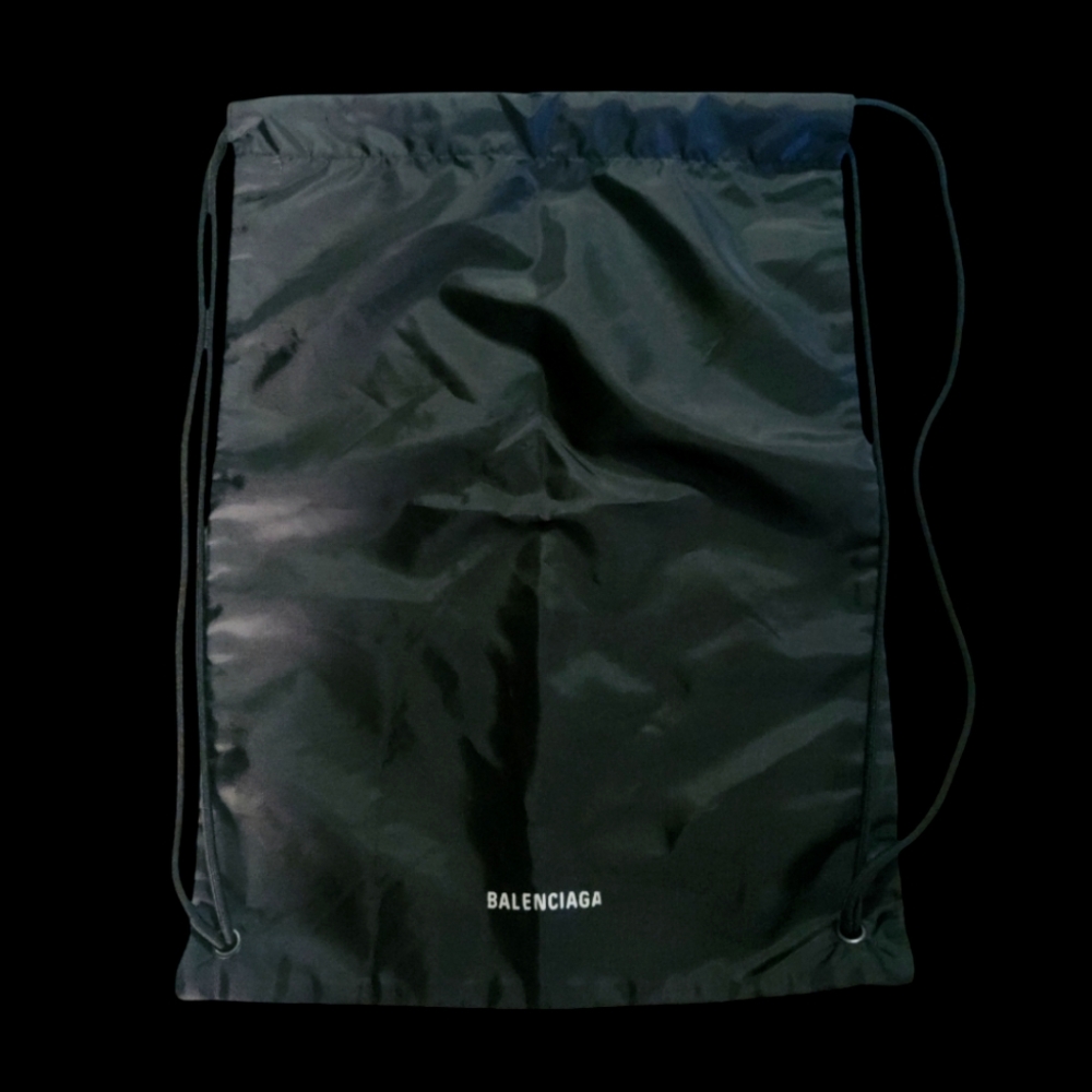 Balenciaga Black Drawstring Backpack